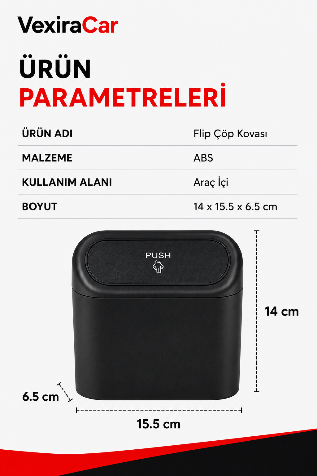 Araç İçi Çöp Kutusu